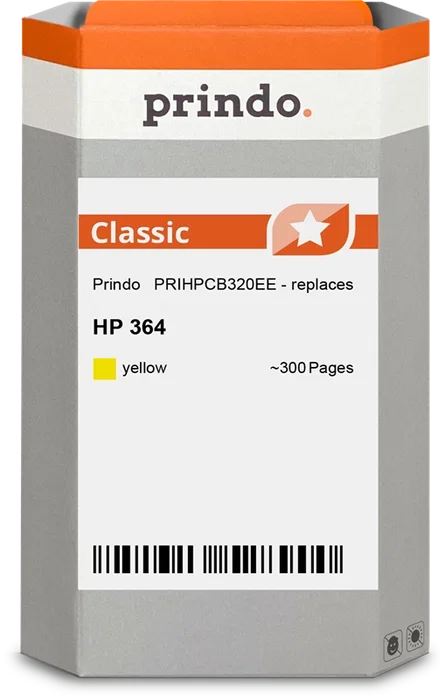 Prindo Classic Cartucho de tinta amarillo compatible con HP 364 (CB320EE) de ~300 páginas Prindo Classic Cartucho de tinta amarillo compatible con HP 364 (CB320EE) de ~300 páginas