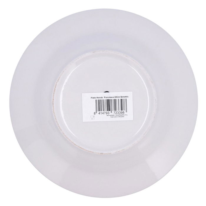 Plato Hondo Porcelana Simetric Quid 20 cm (12 Unidades)