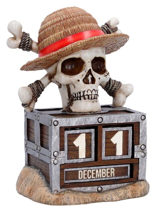 Nemesis Now Calendario perpetuo One Piece Luffy Jolly Roger 16 cm