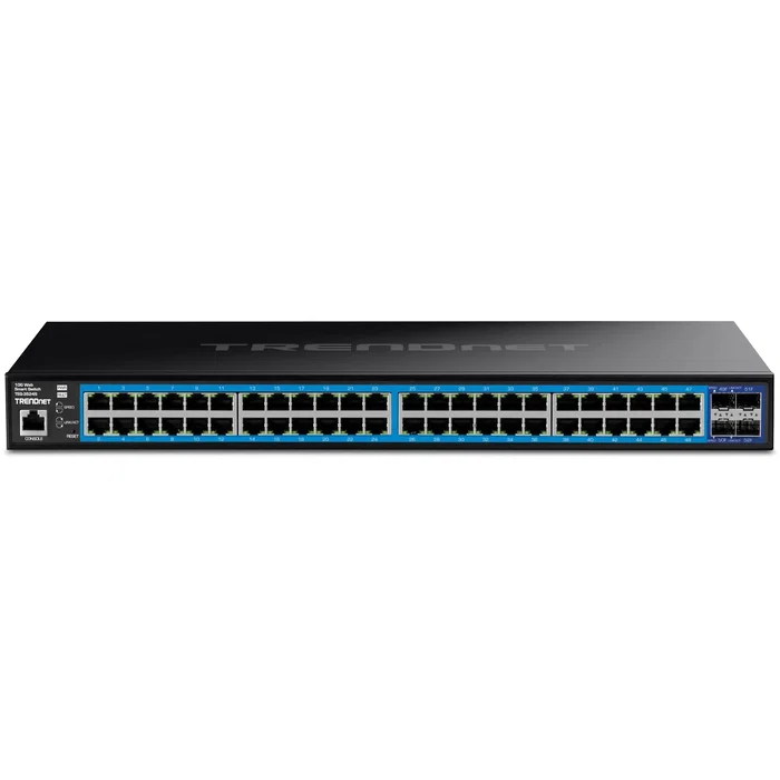 Trendnet TEG-3524S Switch Gestionado 48 Puertos Gigabit Ethernet (10/100/1000) con 4 SFP+, SNMP, Montaje en Rack, Negro Trendnet TEG-3524S Switch Gestionado 48 Puertos Gigabit Ethernet (10/100/1000) con 4 SFP+, SNMP, Montaje en Rack, Negro