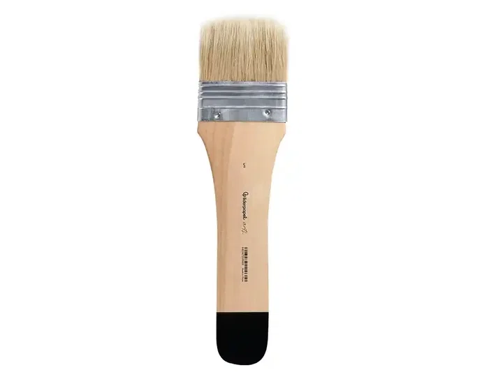 Liderpapel Brocha Paletina Plana Ancho 57 mm Pelo de Cerda Natural Certificado FSC para Óleos y Acrílicos
