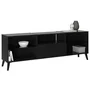 FMD Mueble Bajo TV/Hifi FMD4029494126405 Negro L153,5 x H52 x D31,5 cm