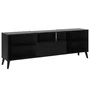 FMD Mueble Bajo TV/Hifi FMD4029494126405 Negro L153,5 x H52 x D31,5 cm