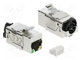 DeLOCK Módulo Keystone RJ45 Cat.6A STP con LED para PoE