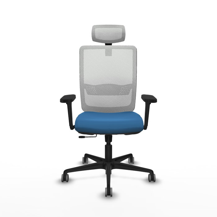 PIQUERAS Y CRESPO Silla de oficina Haches con mecanismo Sincro/Traslack, Azul claro y Blanco PIQUERAS Y CRESPO Silla de oficina Haches con mecanismo Sincro/Traslack, Azul claro y Blanco