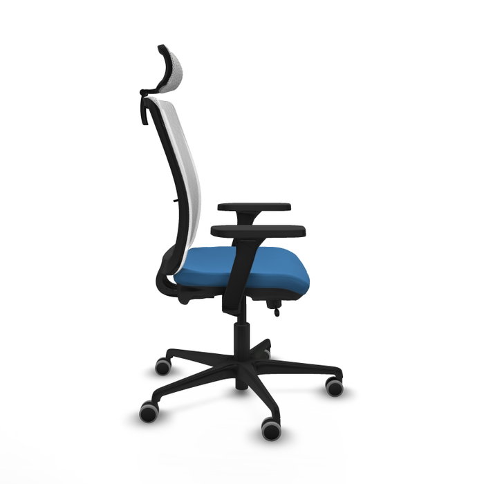 PIQUERAS Y CRESPO Silla de oficina Haches con mecanismo Sincro/Traslack, Azul claro y Blanco PIQUERAS Y CRESPO Silla de oficina Haches con mecanismo Sincro/Traslack, Azul claro y Blanco