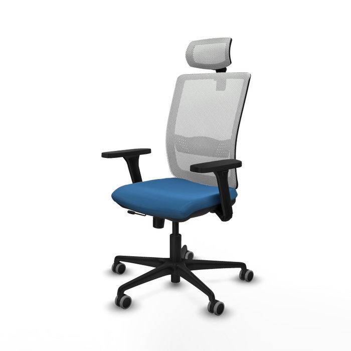 PIQUERAS Y CRESPO Silla de oficina Haches con mecanismo Sincro/Traslack, Azul claro y Blanco PIQUERAS Y CRESPO Silla de oficina Haches con mecanismo Sincro/Traslack, Azul claro y Blanco