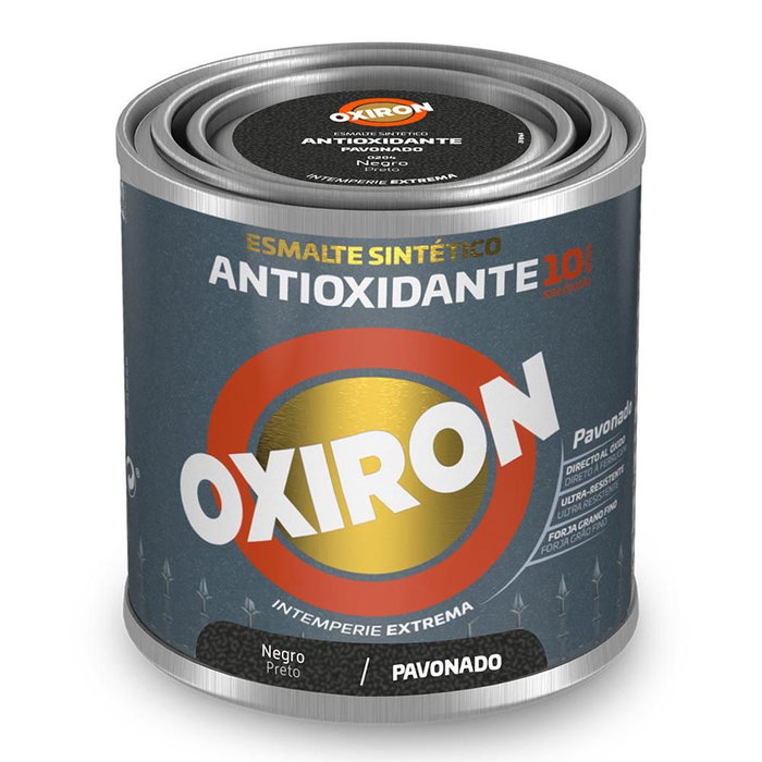 Oxiron Esmalte sintético metálico antioxidante negro pavonado 250 ml Oxiron Esmalte sintético metálico antioxidante negro pavonado 250 ml