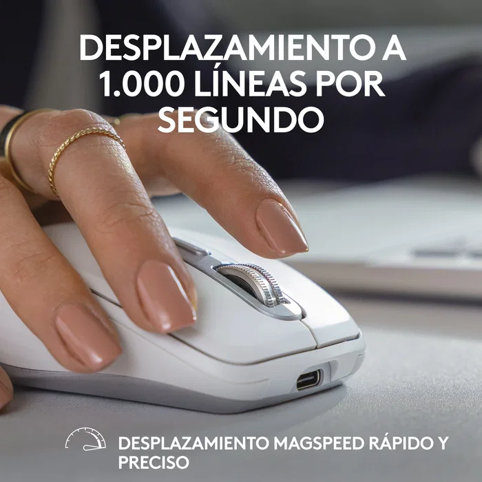 Logitech MX Anywhere 3S Rosa, Ratón Inalámbrico 8000 DPI, Bluetooth/RF