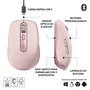 Logitech MX Anywhere 3S Rosa, Ratón Inalámbrico 8000 DPI, Bluetooth/RF