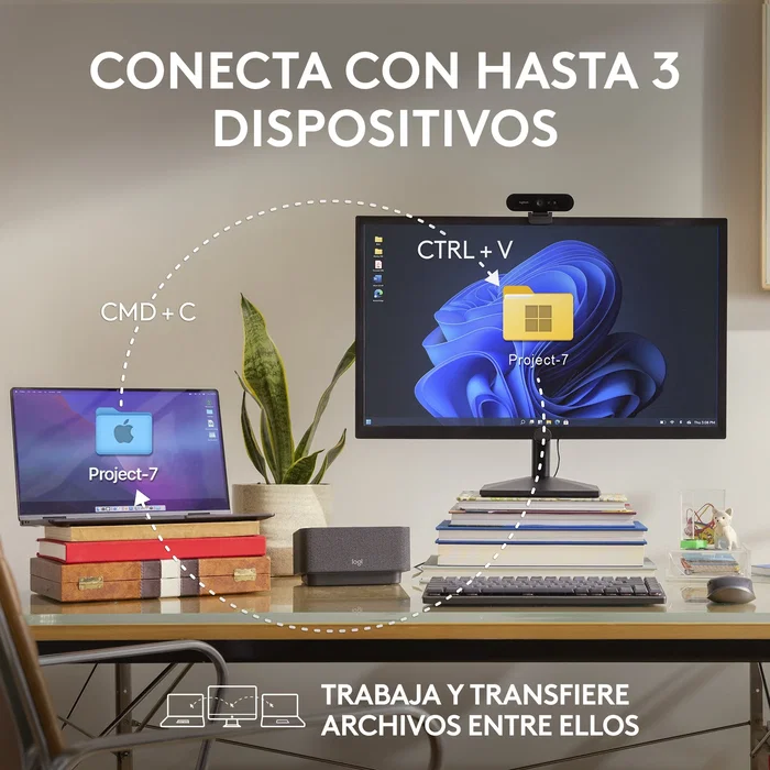 Logitech MX Anywhere 3S Rosa, Ratón Inalámbrico 8000 DPI, Bluetooth/RF