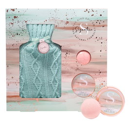 The Kind Edit Co. Signature Gift Set Hot Water Bottle + 120ml Body Butter