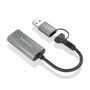 Aisens Conversor Aluminio USB-A y USB-C a HDMI 1080P@60Hz Gris