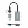 Aisens Conversor Aluminio USB-A y USB-C a HDMI 1080P@60Hz Gris