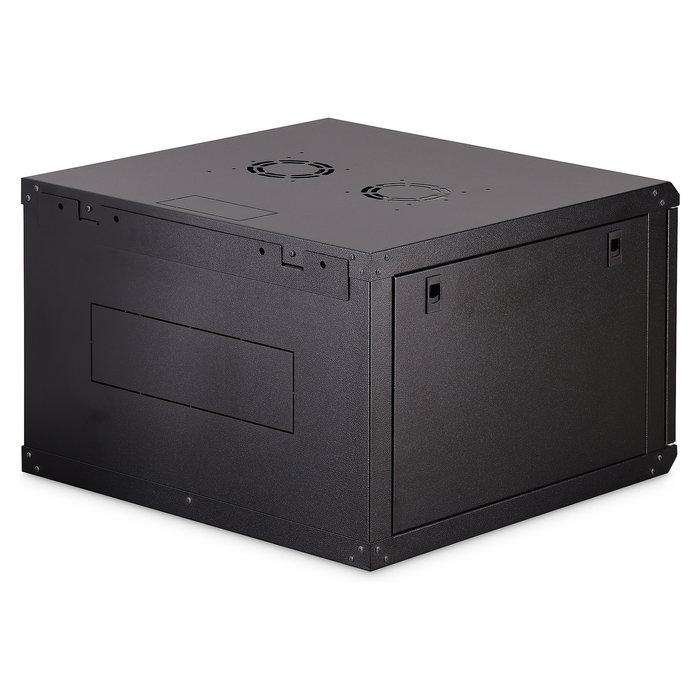 Digitus Armario Rack de Pared Dynamic-N 7U, 600x600x385 mm (AnxPrxAl), Negro, Cristal/Acero, 60 kg, Gestión Cable, Kit Montaje