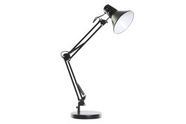 DKD Home Decor Lámpara de Sobremesa Metal Flexo Negro