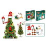 Basics Adorno Navideño Móvil Giratorio para Punta del Árbol, Santa Claus con Música y Luz LED, Color Verde