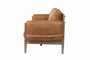 DKD Home Decor Sofá de Fresno y PU Marrón 220x80x82 cm