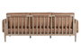DKD Home Decor Sofá de Fresno y PU Marrón 220x80x82 cm