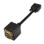 Aisens A113-0080 Cable Duplicador SVGA Macho a 2x Hembra Negro