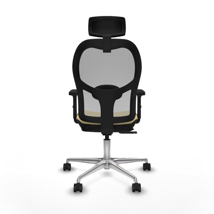 PIQUERAS Y CRESPO Silla de oficina Jorquera con mecanismo Sincro/Traslack Crema y Gris