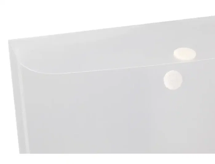 Liderpapel Carpeta Dossier A4 Transparente con Cierre de Velcro, Polipropileno 180 Micras, 11 Taladros para Archivado Liderpapel Carpeta Dossier A4 Transparente con Cierre de Velcro, Polipropileno 180 Micras, 11 Taladros para Archivado