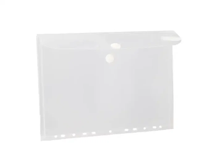 Liderpapel Carpeta Dossier A4 Transparente con Cierre de Velcro, Polipropileno 180 Micras, 11 Taladros para Archivado Liderpapel Carpeta Dossier A4 Transparente con Cierre de Velcro, Polipropileno 180 Micras, 11 Taladros para Archivado