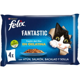 Purina FELIX Fantastic Festín del Mar 12x4x85g