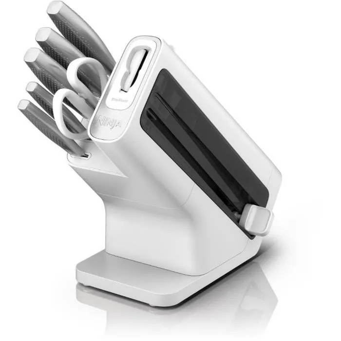 Ninja Bloque de cuchillos Foodi StaySharp K62006EUWH con afilador, 6 piezas, Blanco Ninja Bloque de cuchillos Foodi StaySharp K62006EUWH con afilador, 6 piezas, Blanco