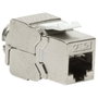LogiLink NK4003 Keystone CAT6a RJ45 STP AWG 22-26 360° Werkzeuglos ISO/IEC 11801 and TIA/EIA 568B.2-10 Plata