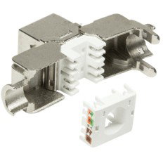 LogiLink NK4003 Keystone CAT6a RJ45 STP AWG 22-26 360° Werkzeuglos ISO/IEC 11801 and TIA/EIA 568B.2-10 Plata LogiLink NK4003 Keystone CAT6a RJ45 STP AWG 22-26 360° Werkzeuglos ISO/IEC 11801 and TIA/EIA 568B.2-10 Plata