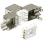 LogiLink NK4003 Keystone CAT6a RJ45 STP AWG 22-26 360° Werkzeuglos ISO/IEC 11801 and TIA/EIA 568B.2-10 Plata
