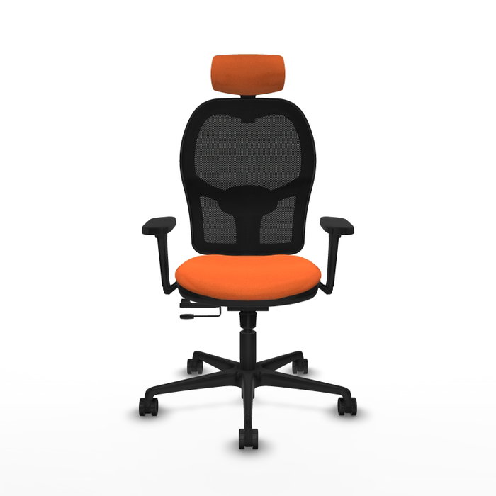 PIQUERAS Y CRESPO Silla de oficina Jorquera con mecanismo Sincro/Traslack Naranja y Negro