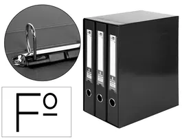 Liderpapel Módulo Archivador Folio 2 Anillas Mixtas 40mm Negro