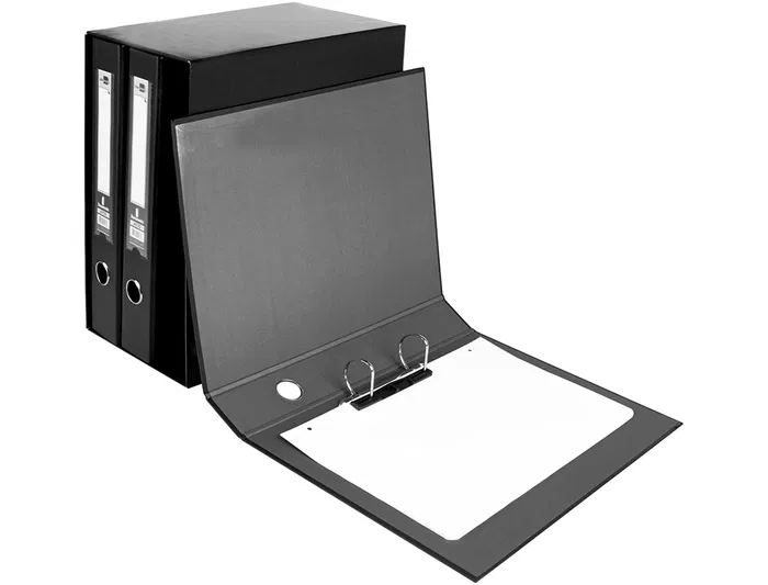 Liderpapel Módulo Archivador Folio 2 Anillas Mixtas 40mm Negro