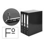 Liderpapel Modulo 3 Archivador Folio 2 Anillas Mixtas 40mm Negro
