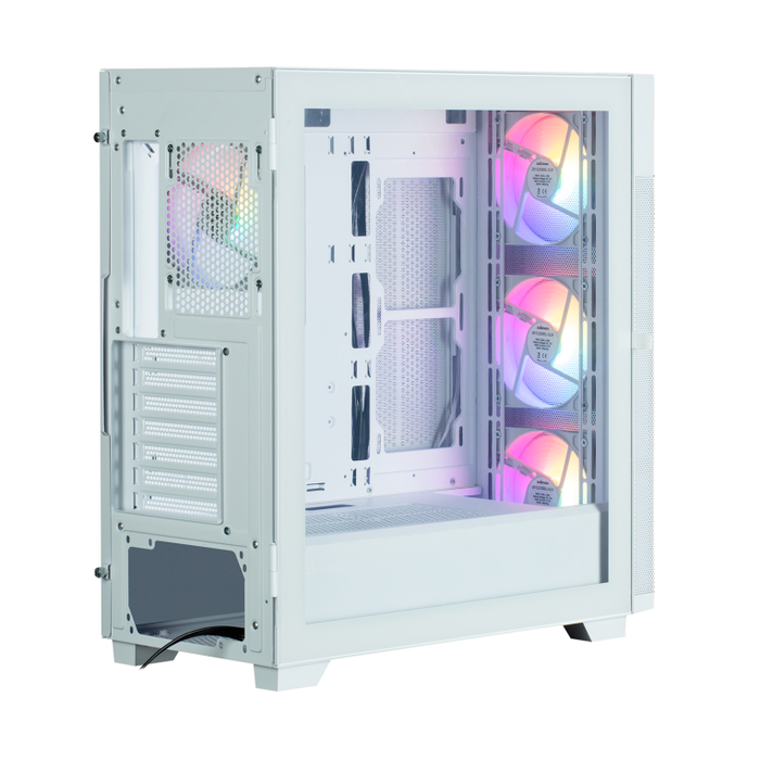 Zalman S5 NEO WHITE Midi Tower PC Blanco con Iluminación y Panel de Vidrio Templado