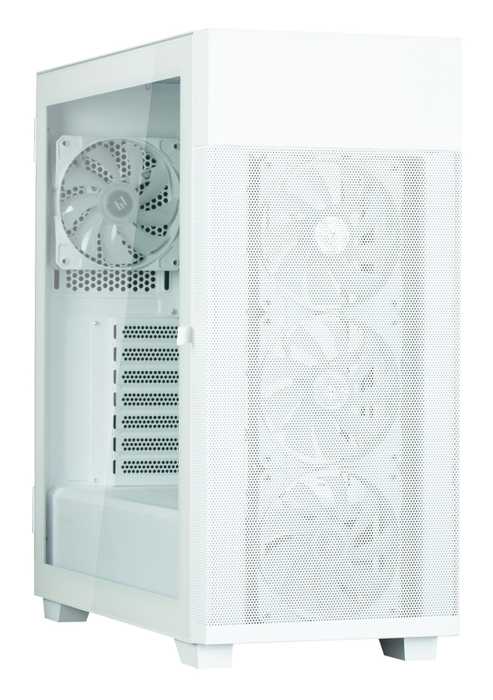 Zalman S5 NEO WHITE Midi Tower PC Blanco con Iluminación y Panel de Vidrio Templado