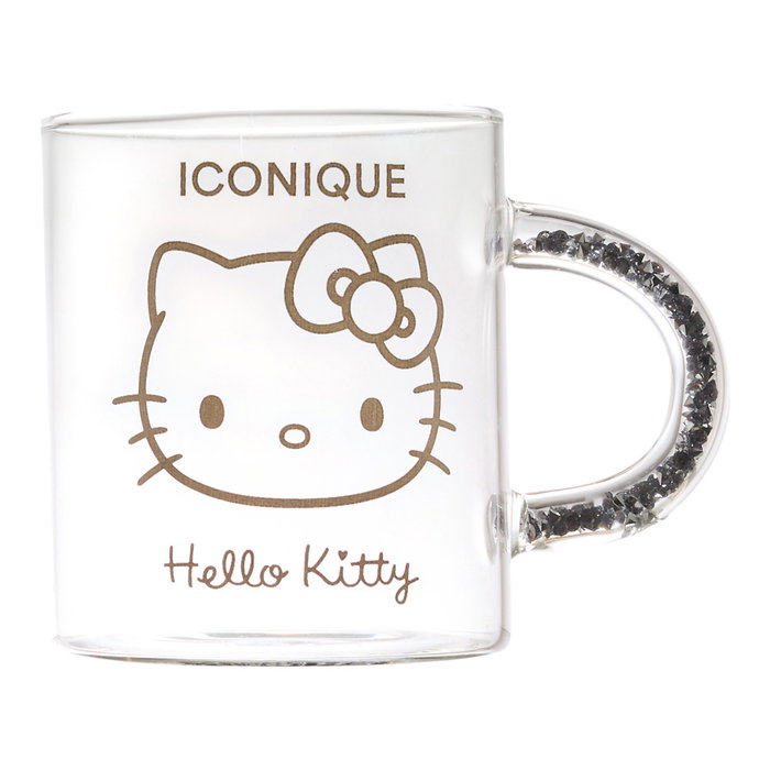 Hello Kitty Taza de Vidrio con Detalles Decorativos, 300 ml