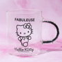 Hello Kitty Taza de Vidrio con Detalles Decorativos, 300 ml