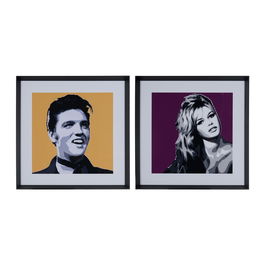 Cuadro Impresión Pop Art 2/M Decoración 53 X 53 cm (Set de 2)