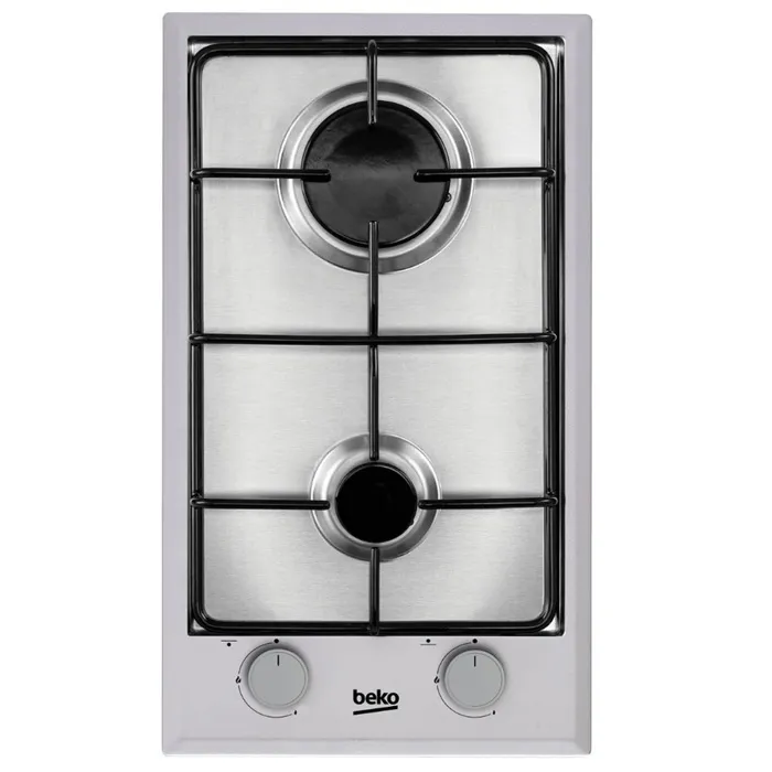 Beko Placa de Gas 2 Quemadores 30 cm Acero Inoxidable HDCG32220FX