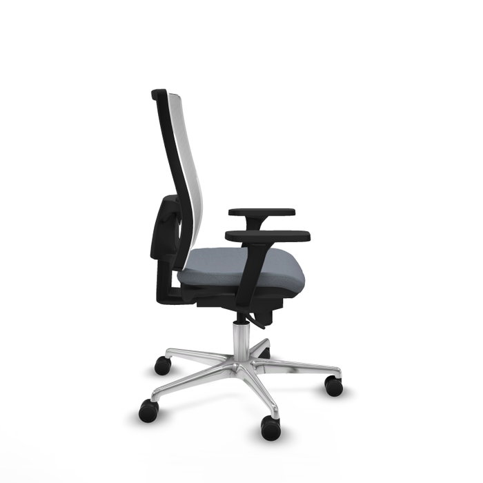 PIQUERAS Y CRESPO Silla de oficina Horna con mecanismo Sincro, Gris y Blanco PIQUERAS Y CRESPO Silla de oficina Horna con mecanismo Sincro, Gris y Blanco
