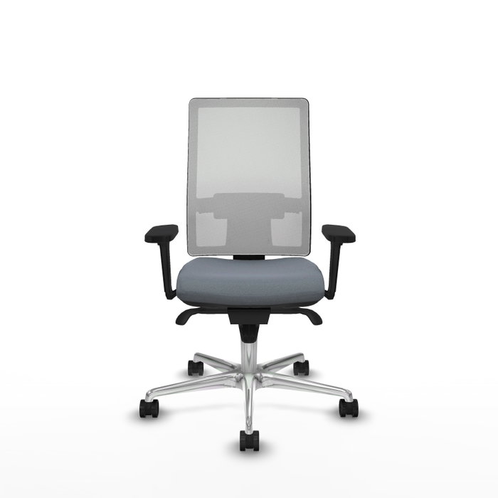PIQUERAS Y CRESPO Silla de oficina Horna con mecanismo Sincro, Gris y Blanco PIQUERAS Y CRESPO Silla de oficina Horna con mecanismo Sincro, Gris y Blanco