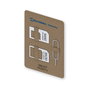 Teltonika PR5MEC19 - Kit Adaptador de SIM (2 Piezas) para Micro-SIM y Nano-SIM a Tamaño Completo, Color Gris Acero Inoxidable