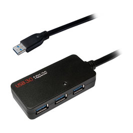 LogiLink UA0262 Repetidor USB 3.0 con 4 puertos USB-A y 10 m de cable