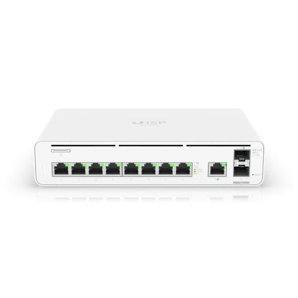 Ubiquiti UISP Gateway Switch Rack 1U con 2 Puertos 10G SFP+ y 9 Puertos GbE RJ45 - 210.4 x 140.2 x 43.7 mm