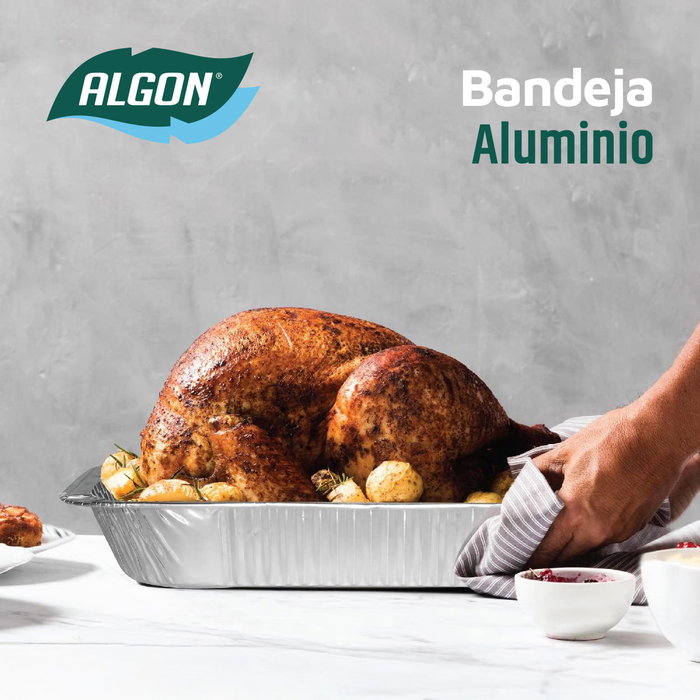 Algon Bandeja de Aluminio Rectangular 32x26x5,3cm