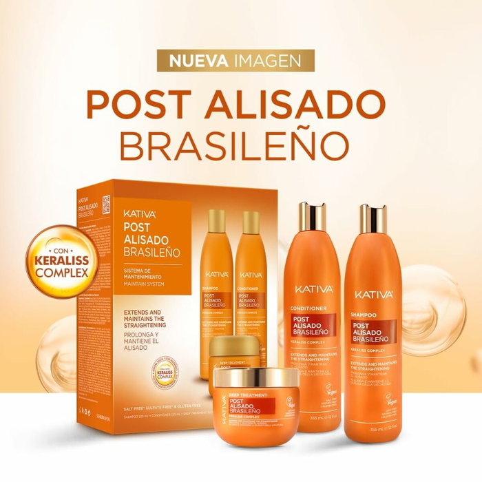 Kativa Kit Post Alisado Brasileño Keratin Express 3 pz