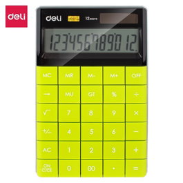 Deli Calculadora de sobremesa E1589 de 12 dígitos verde